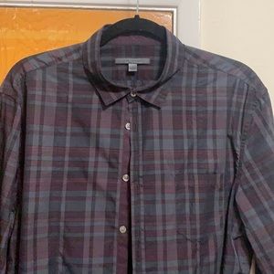 Dark plaid dress shirt